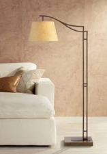 Tahoe Rustic Industrial Arc Floor Lamp 60" Tall Bronze Metal Living Room Reading