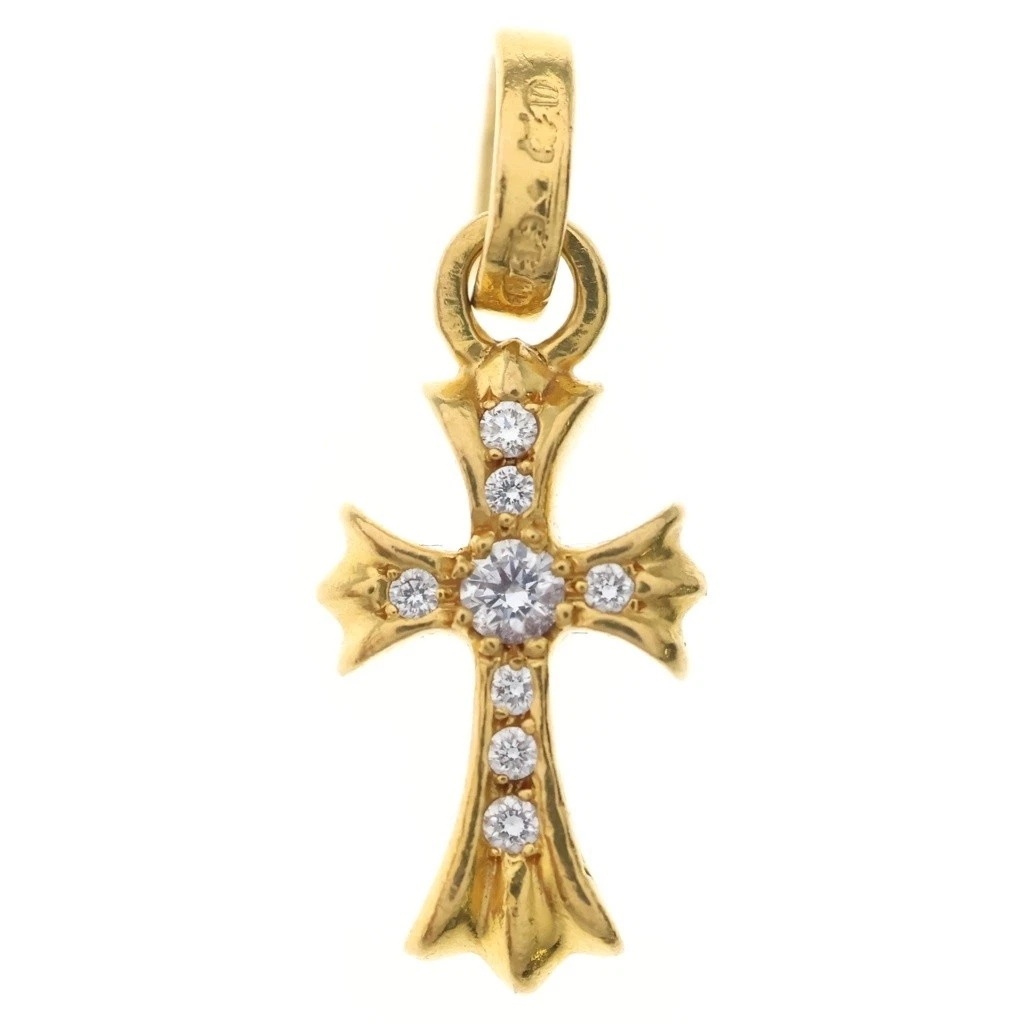 Chrome Hearts CRS BBYFAT P DIA Pendant Top Diamond 22K Gold P0079368