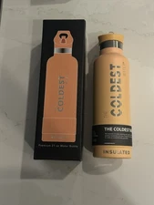 NIB Coldest Brand Insulated Water Bottle Sahara Tan (Peach) Shark Tank! 21oz