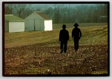 "AMISH SEASONS" A Sunday Stroll Across Sleeping Wintery Field  Unposted POSTCARD