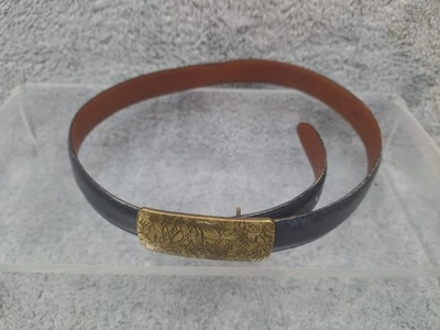 Coach 2804 Womens 32” 80 Cm Cowhide Leather Tan Skinny Belt Brass Buckle Vintage VINTAGE COACH British Tan Cowhide Leather Skinny Dress Belt  main image 2