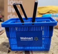 Walmart Mini Grocery Basket Blue 4 Inch Long