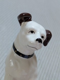 HMV Vintage Keramik Zange Hund Figur Cinch Plattenspieler 50er Retro Kitsch Retro