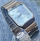 CASIO CLASSIC MTP-B185D-2A2VDF MENS SILVER ANALOGUE ICE BLUE DIAL WATCH *NEW*