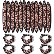 Syhood 48 Pcs Sponge Hair Rollers Soft 48 Count (Pack of 1), Leopard 