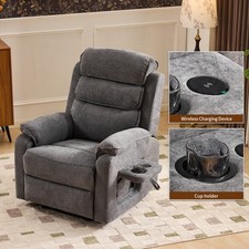Electric Recliner Chair Massage Armchair Sofa with Small Table,Charging Function