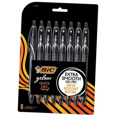  Gelocity Quick Dry Black Gel Pens, Medium Point (0.7mm), 8-Count Pack, 