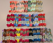 DMC Embroidery Floss Lot of 128 Skeins- 300 Series Sorted Bright / Muted Variety