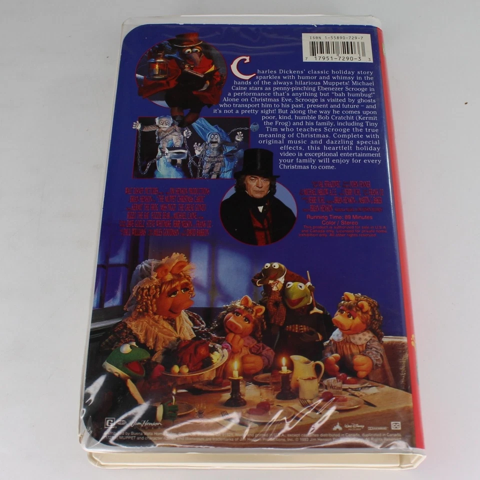 The Muppet Christmas Carol VHS 1993 Family Holiday Jim Henson Video - Image 2 of 4