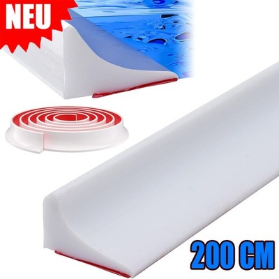Schwallschutzleiste Dusche Selbstklebend 2M Wasserstopper Silikon Wasserbarriere