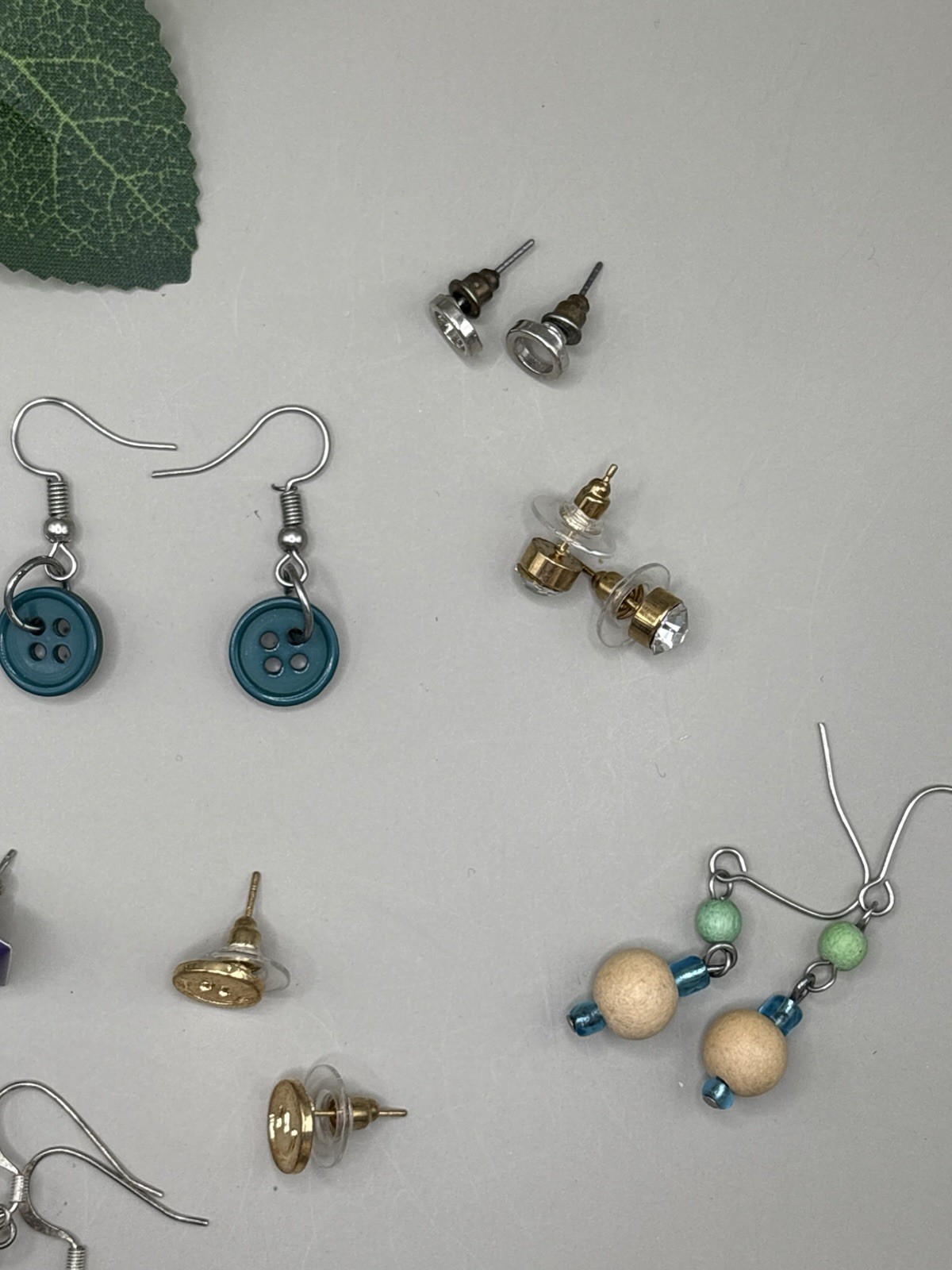Earring Bundle Lot – Studs & Dangles – Button, Be… - image 3