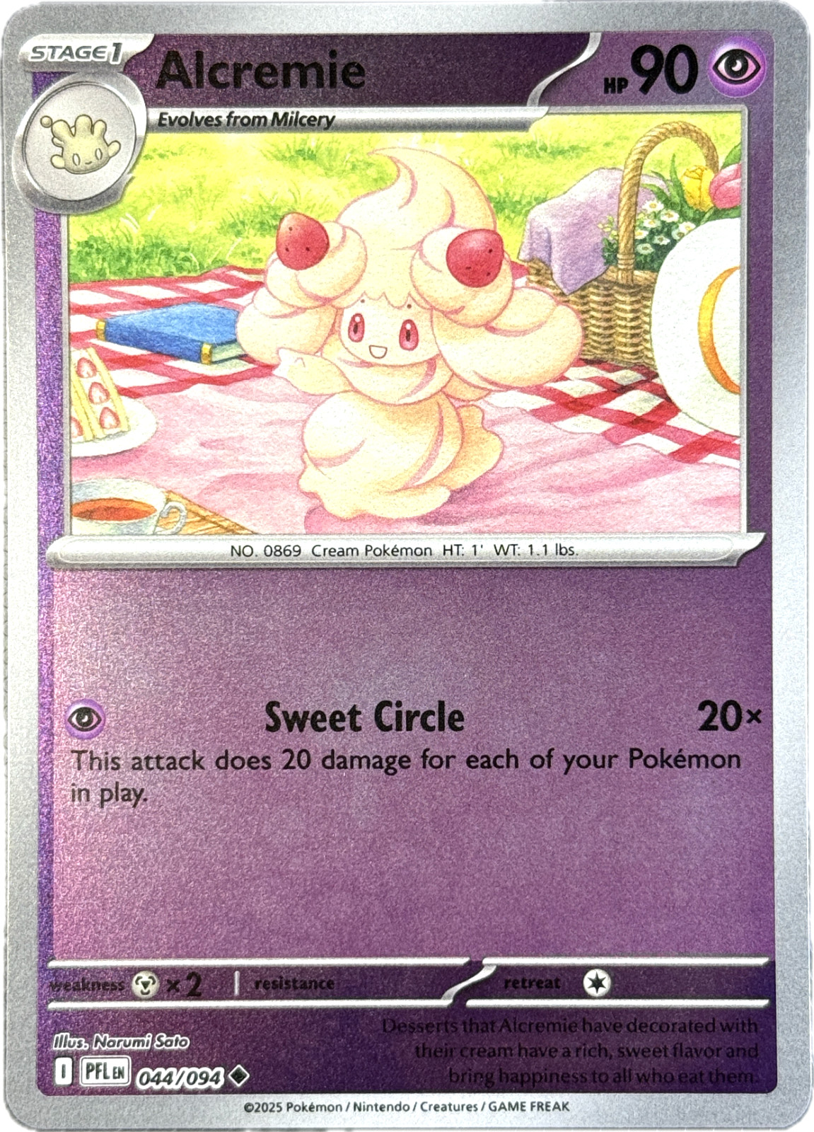🔥Pokemon TCG - Alcremie - 044/194 - Reverse Holo - Phantasmal Flames - NM🔥