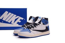 Nike Air Jordan 1 High White Blue Men’s Retro Basketball Sneakers Shoes