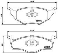Bremsbelagsatz Vorne Teves-System FüR VW Lupo I 6X1 1.2 99-05 6E0698151