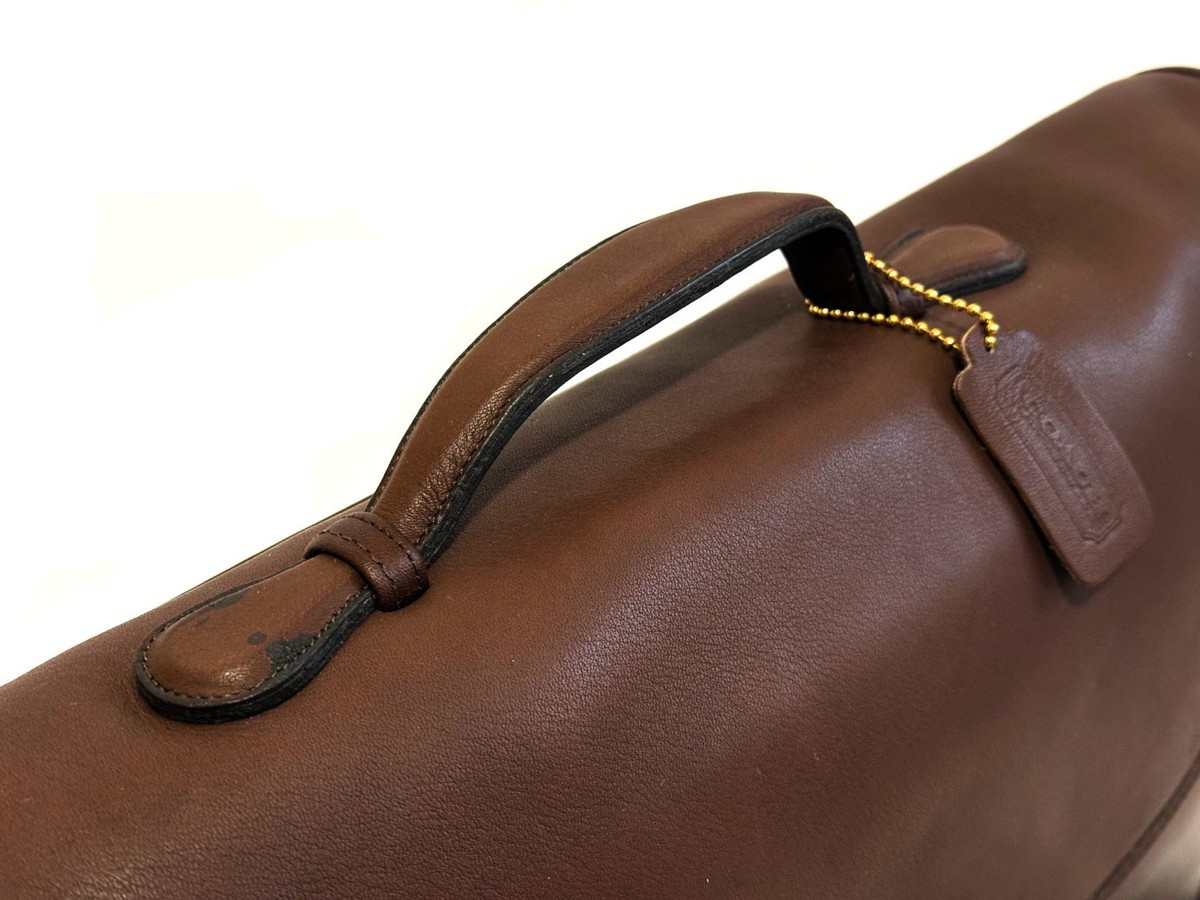 RARE Coach Vintage 80's Lexington Brown Leather Business Briefcase