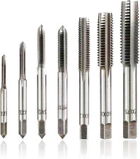 Metric Tap Set HSS Hand Screw Thread Tap Set Thread Tapping Tool 7PCS M3-M12 Dri