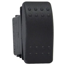 CARLING TECHNOLOGIES VLD1S00B-AZC00-000 RockerSwitch,Black,Momnt.On/Off/Momnt.On