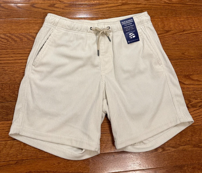 #ad #ad New Fair Harbor The Wilder Corduroy Shorts Mens Medium 7quot; Lined White Surf Beach $39.95