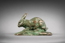 Lapin, oreilles dressées (terrasse naturaliste) Antoine-Louis Barye (1795-1875)