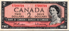 Canada 2 Dollars 1954 BC-38b CVF-AU