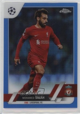2022 Topps Chrome UEFA Club Competitions Blue Refractor /150 Mohamed Salah 1o5o