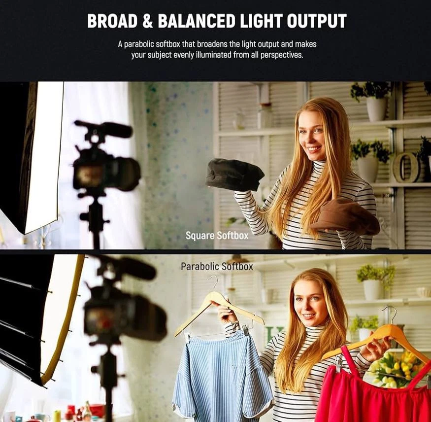 Caja blanda parabólica NEEWER 85 cm configuración rápida plegable rápida con difusores/bolsa Foto 2 de 4