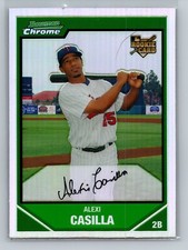 2007 Bowman Chrome Alexi Casilla REFRACTOR ROOKIE CARD #202 - Minnesota Twins. rookie card picture