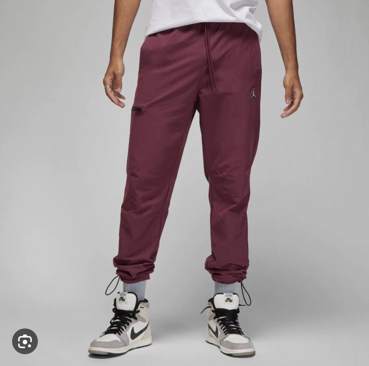 Nike Air Jordan Essentials Woven Pants Joggers Cherrywood Mens
