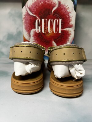 Gucci Tinsel Sport Sandal Beige Multicolor sz 7.5G / 8.5US 