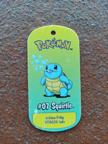 Pokemon Squirtle #07 lunchables tags piastrina in plastica anno 2000 | eBay