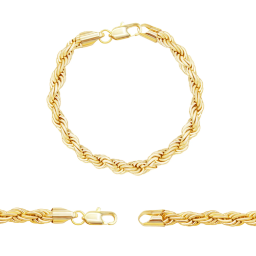 Seilkette 14K Gold gefülltes Armband 8,5" Set Hummer Kralle Verschluss Schmuck Geschenk für - Bild 12 von 13