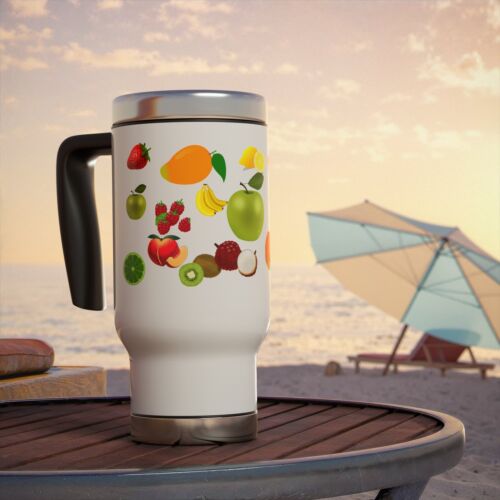 Stainless Steel Travel Mug with Handle, 14oz Personalized Your name