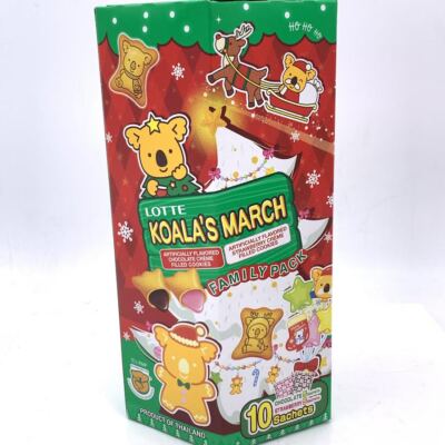 Lotte Koala's March Christmas Chocolate & Strawberry Cookies Family Pack  195g