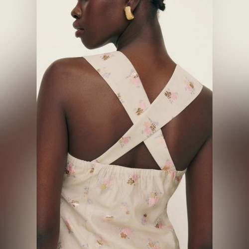 RRP US$168 Reformation Azalea top in Elouise NWT US12 - Picture 2 of 7