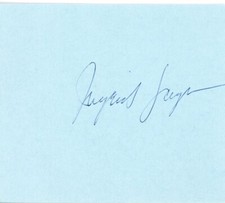 Ingrid Bergman- Hand Signed Cut Blue Page