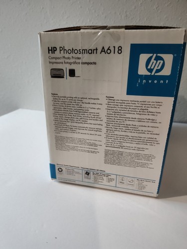 HP Photo Smart A618 Photo Printer Portable Bluetooth Wireless Print 5x7 Photos - Picture 3 of 6