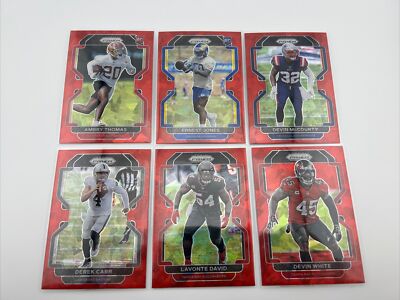 2021 Prizm Red Cracked Ice Lot 6 Cards 2 RCs