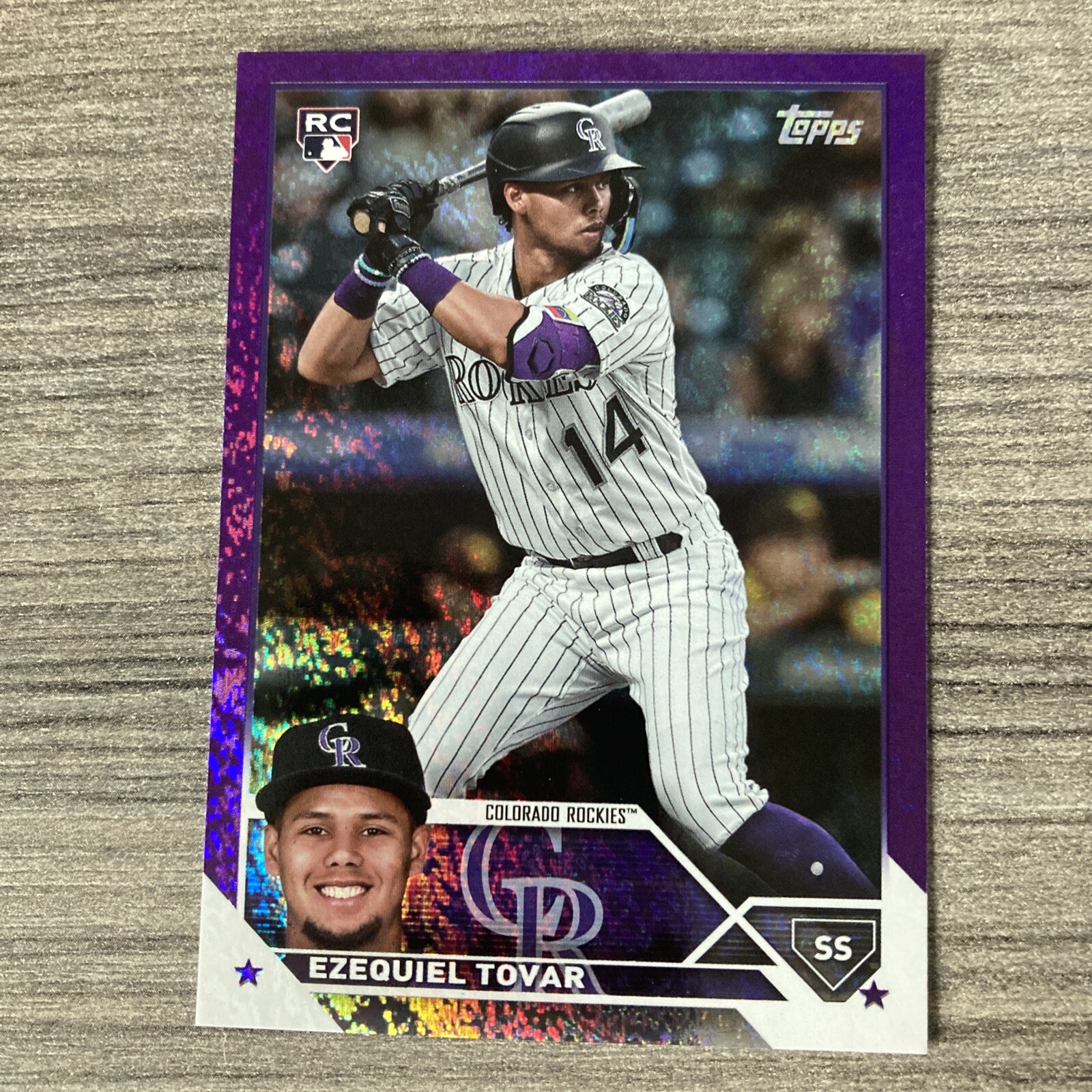 2023 Topps Series 2 #651 Ezequiel Tovar RC Color Match Purple Foilboard /799 HOT