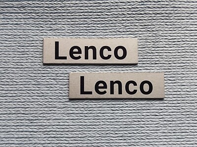 Lenco L75 L70 L78 Etc. Turntable Logo Badge Metal Custom Made (2 pieces)