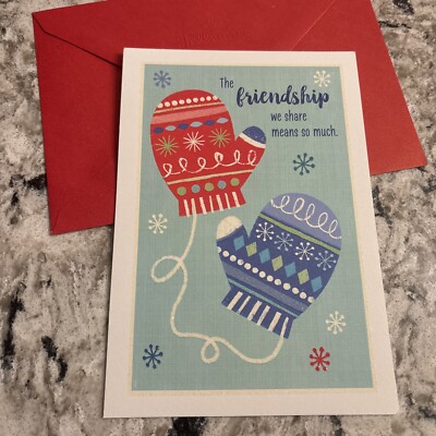Christmas The Friendship We Share Means So Much 5''x7'' Hallmark Greeting Card