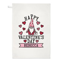Personalisiert Happy Valentinstag Gonk Gnome Geschirrtuch Freundin Ehefrau Liebe