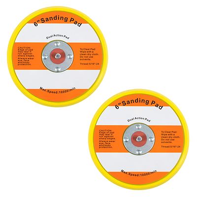 TGR 2 Pack - 6'' Hook and Loop Sanding Pad with 5/16''-24