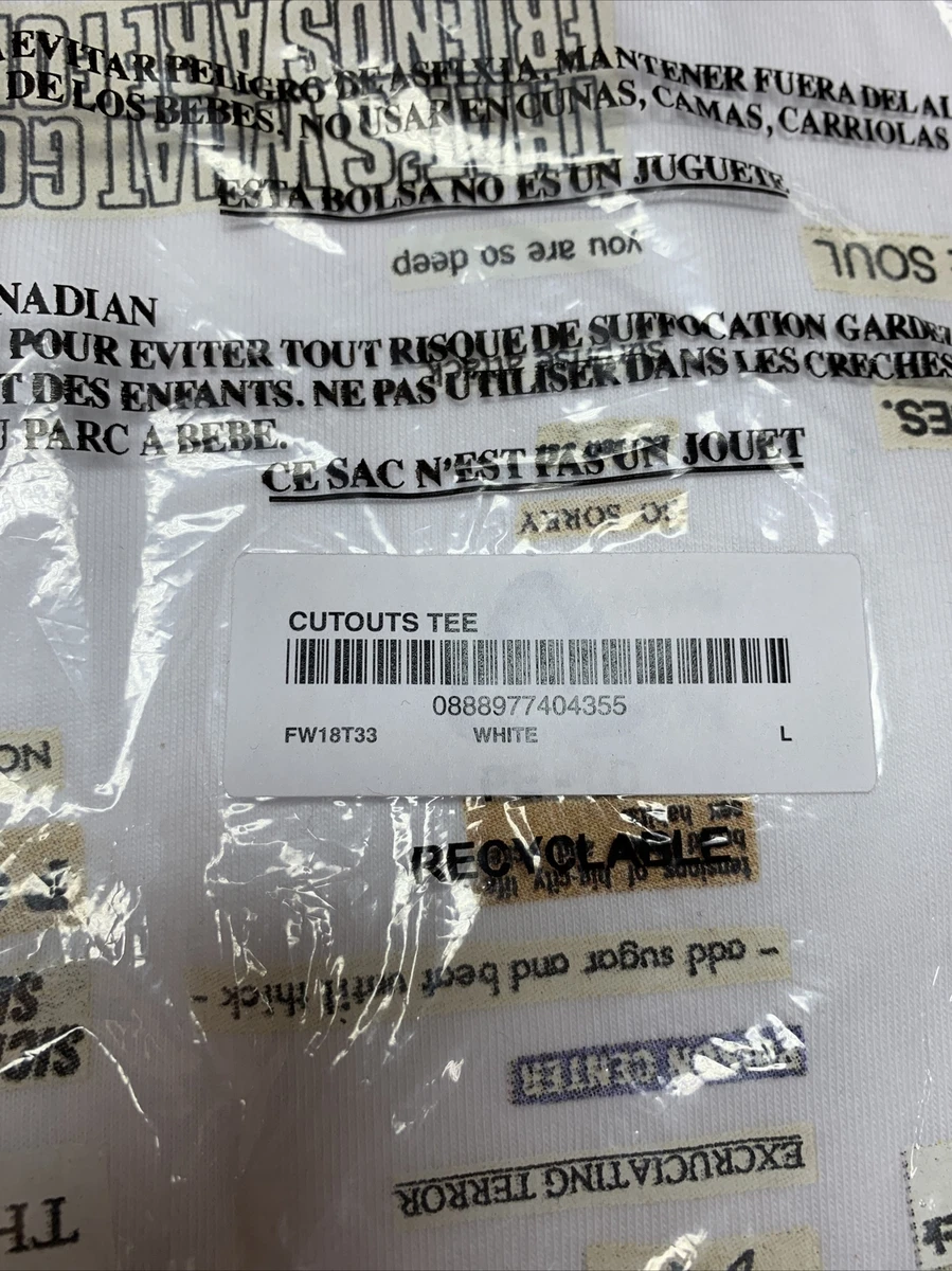 supreme cutouts tee white