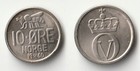 1960 Norway 10 ore coin with bee