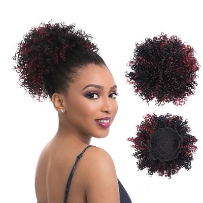Women Synthetic Curly Hair Chignon Bun With Two Plastic Combs Bun