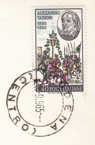 Italy FDC 1965 - The 400th anniversary of the Birth of Tassoni - first day cover - Picture 2 of 3