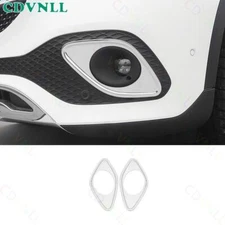 For Benz GLA W156 A200 2020-2022 Chrome Silver Front Fog Light Lamp Bumper Cover