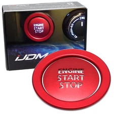 Sports Red "Engine Start/Stop" Push Start Button w/ Ring Trim For Newer Toyota
