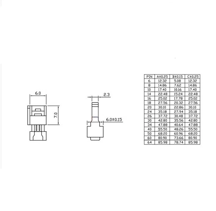 Ribbon Cable Connector IDC Socket Plug 2.54mm Pitch 6/8/10/12/14/20-50P 5~50Pin - Image 3 of 4