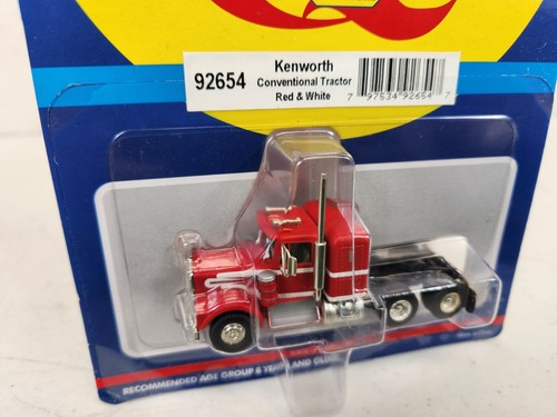 Athearn #92654 Kenworth Trattore convenzionale rosso e bianco scala Ho NUOVO DI ZECCA! - Foto 4 di 7